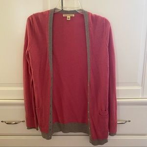 Small Pink & Grey Wool/Cashmere Blend Cardigan